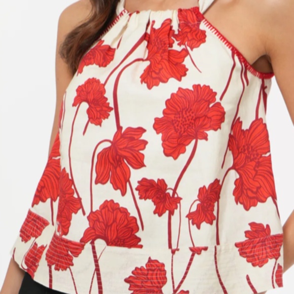 Gremlin Floral Linen Halter Top - Picture 1 of 4